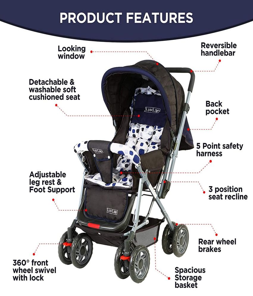 Sunshine Stroller, Navy Blue