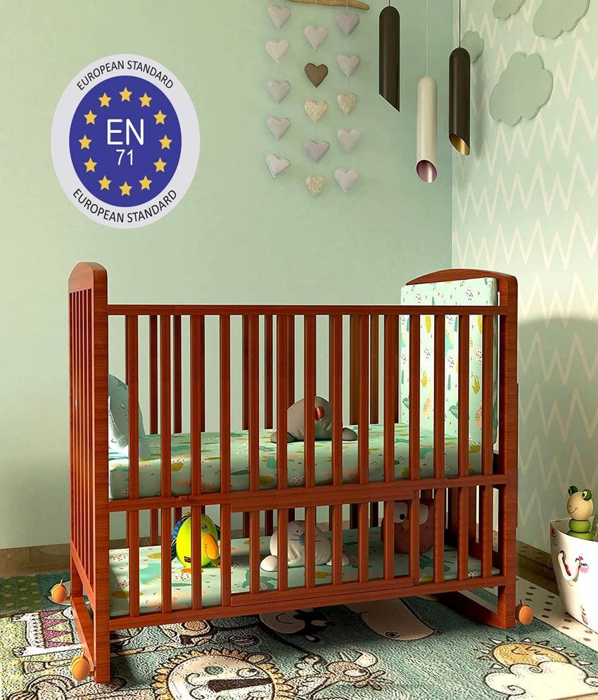 C 40 Baby Wooden Cot, without mattress  Cherry Red 