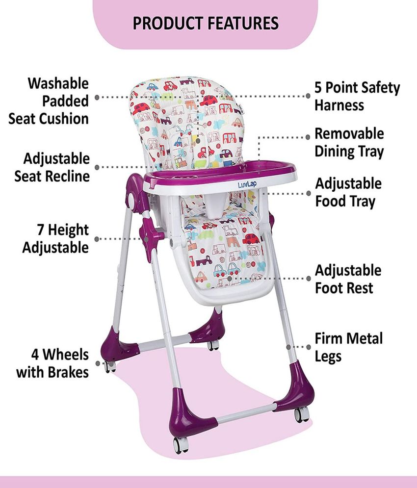 Royal High Chair for Baby, Purple 