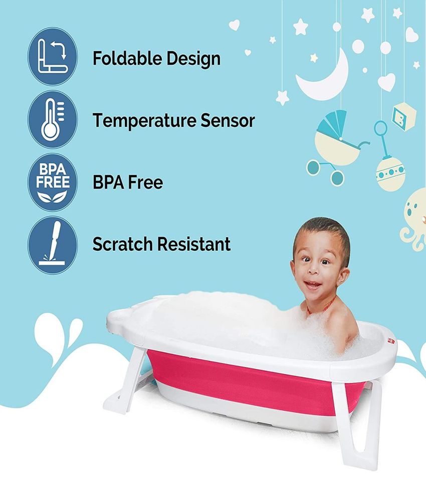 Splash 2 in 1 Folding Baby Bath tub  Pink 